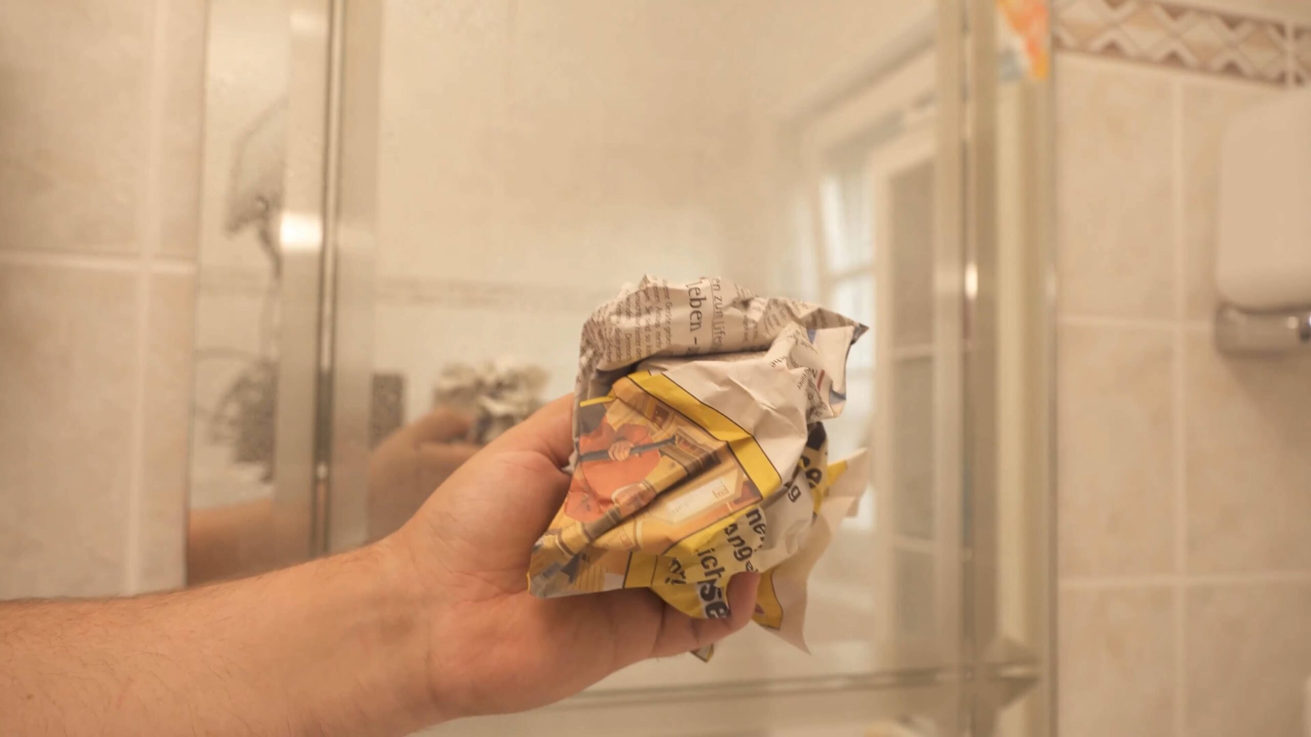 Streak-free mirrors newspaper