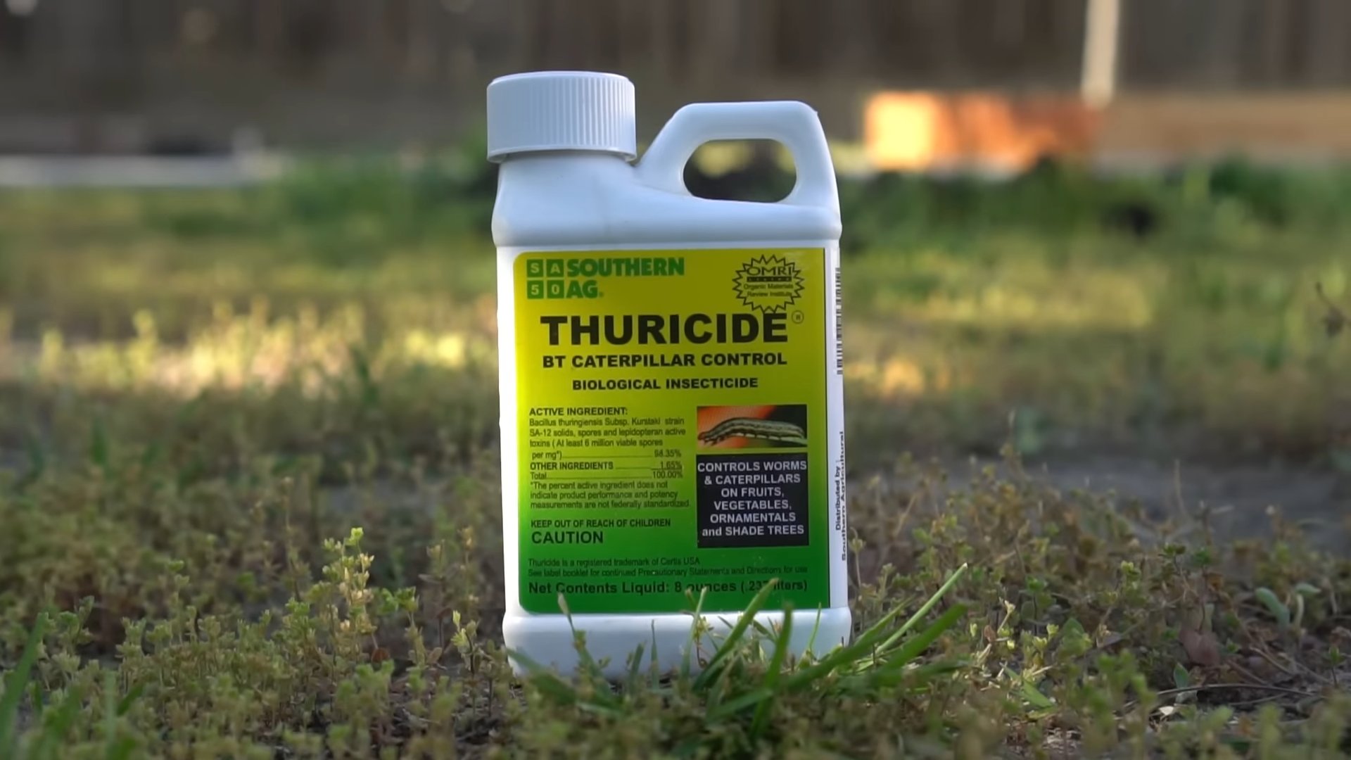 Thuricide caterpillar control